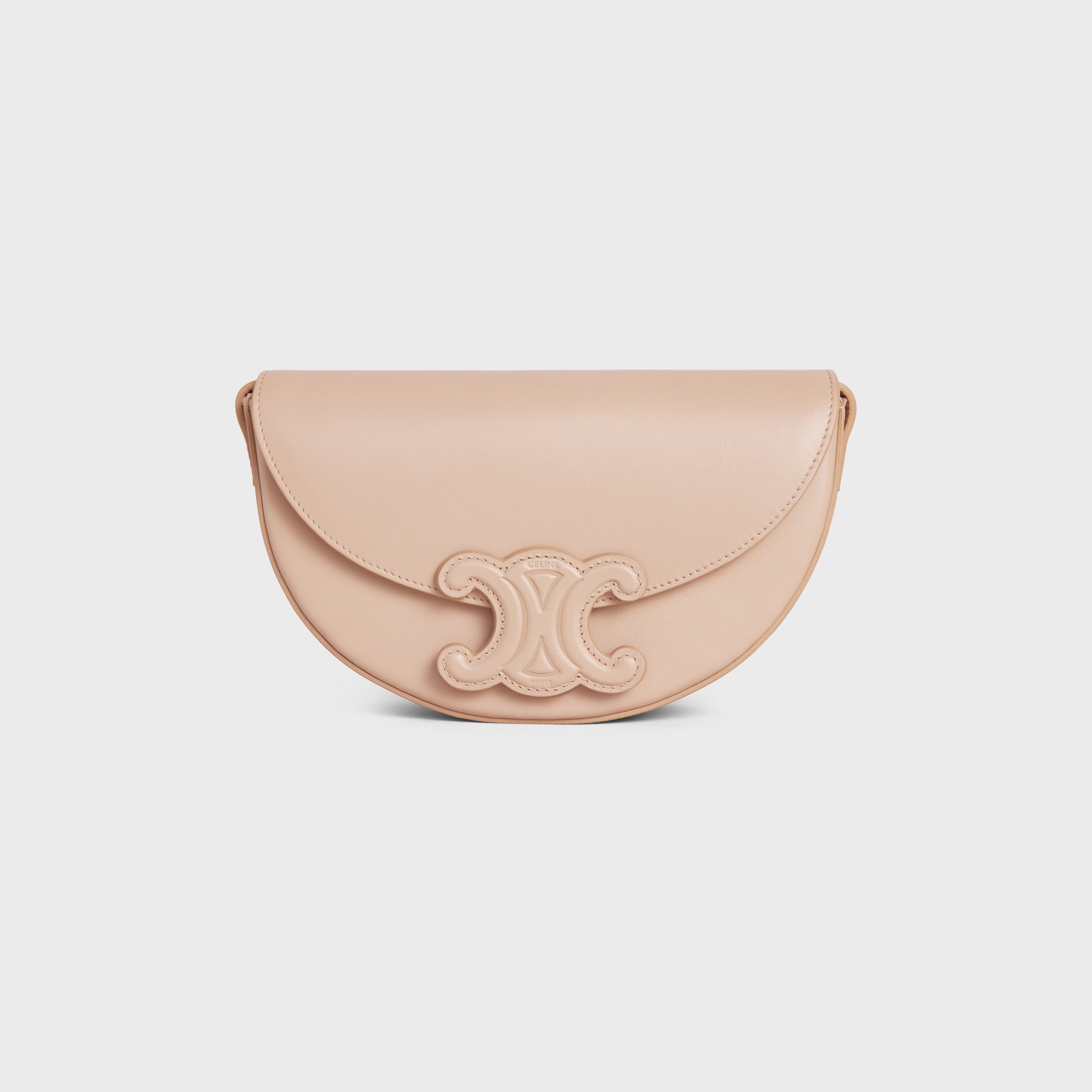 Celine Besace Cuir Triomphe Shoulder Bag In Smooth Calfskin Pink 111233